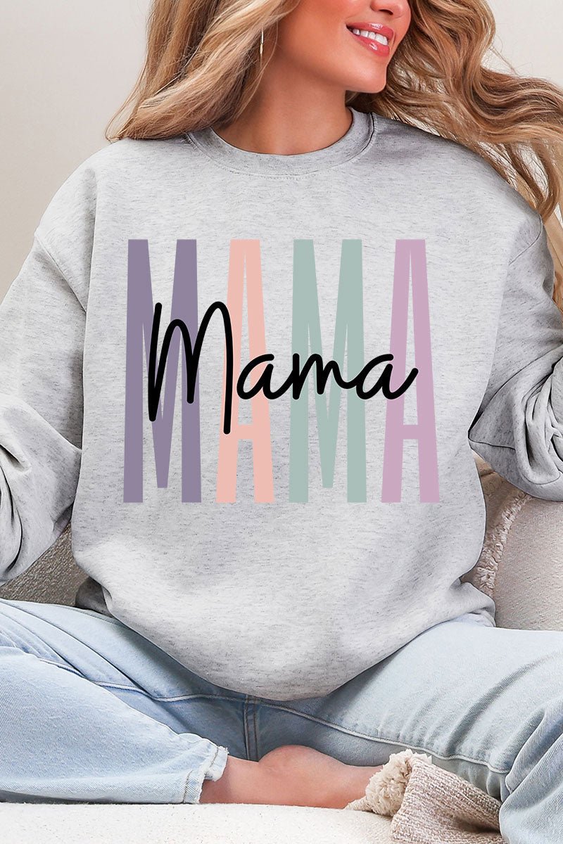 Block Script Mama Heavy Blend Crew Sweatshirt - Wholesale Accessory Market