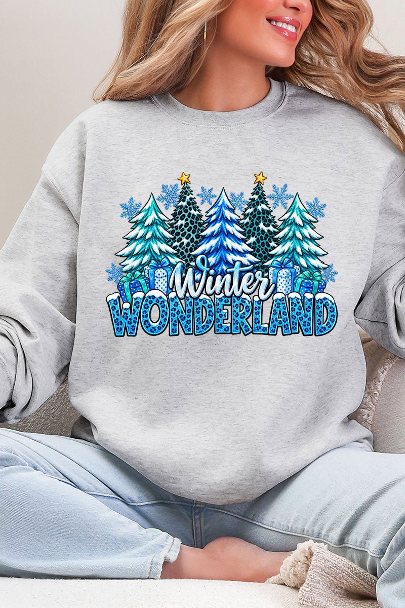 Blue Winter Wonderland Heavy Blend Crew Sweatshirt - Wholesale Accessory Market