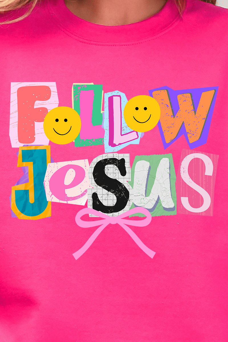 Bold Follow Jesus Heavy - weight Crew Sweatshirt - Wholesale Accessory Market