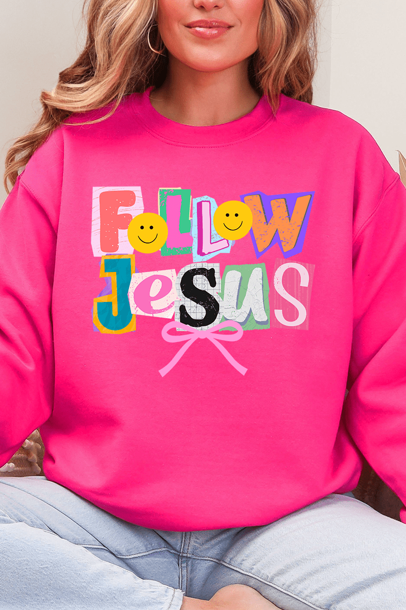 Bold Follow Jesus Heavy - weight Crew Sweatshirt - Wholesale Accessory Market