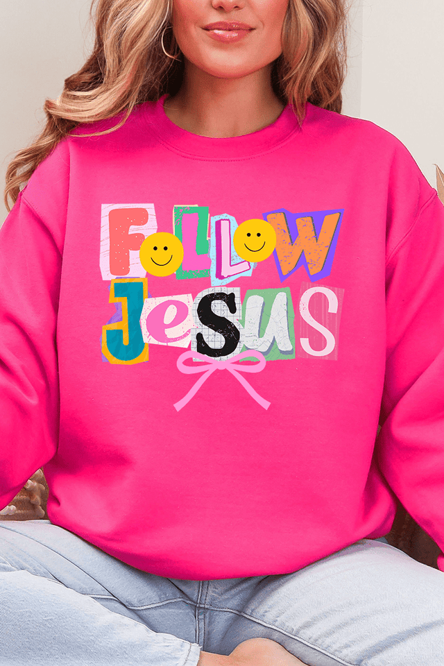 Bold Follow Jesus Heavy - weight Crew Sweatshirt - Wholesale Accessory Market