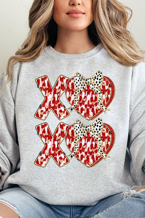 Brushed XOXO Love Heavy - weight Crew Sweatshirt - Wholesale Accessory Market