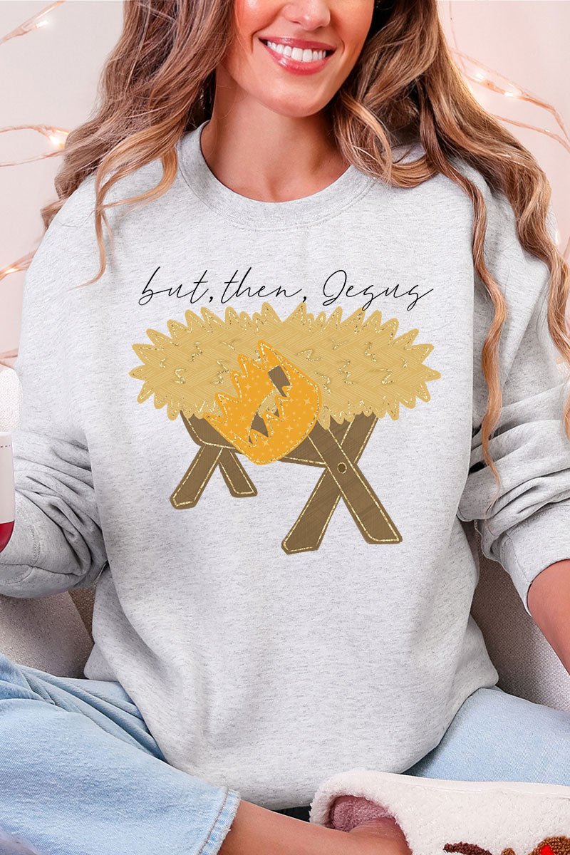 But Then Jesus Heavy Blend Crew Sweatshirt - Wholesale Accessory Market
