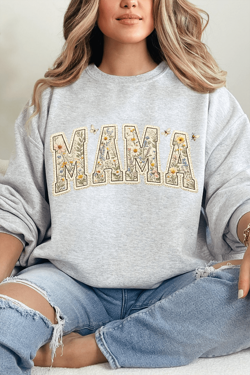 Buzzing Blooms Mama Heavy Blend Crew Sweatshirt - Wholesale Accessory Market