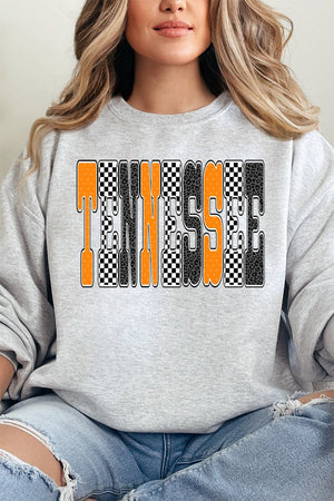 Checkered & Cheetah Tennessee Heavy - weight Crew Sweatshirt - Wholesale Accessory Market