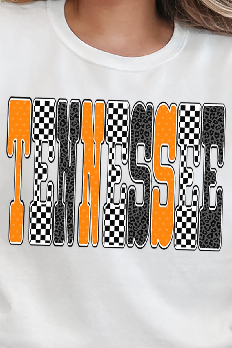 Checkered & Cheetah Tennessee Heavy - weight Crew Sweatshirt - Wholesale Accessory Market