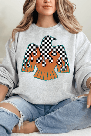 Checkerfire Thunderbird Heavy Blend Crew Sweatshirt - Wholesale Accessory Market