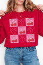 Cherry Love And Coquette Bows Heavy - weight Crew Sweatshirt - Wholesale Accessory Market