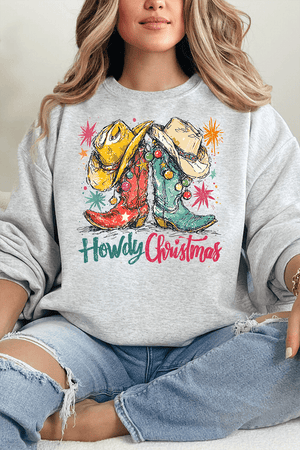 Christmas Boot Scootin' Heavy Blend Crew Sweatshirt - Wholesale Accessory Market