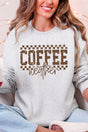 Coffee Weather Vintage Check Heavy Blend Crew Sweatshirt - Wholesale Accessory Market