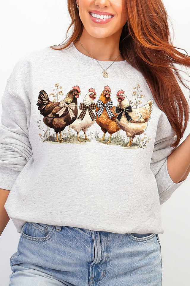 Coquette Chickens Heavy Blend Crew Sweatshirt - Wholesale Accessory Market