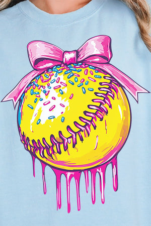 Coquette Drippy Softball Heavy - weight Crew Sweatshirt - Wholesale Accessory Market