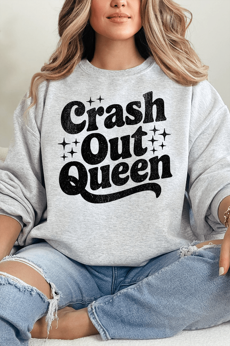 Crash Out Queen Heavy Blend Crew Sweatshirt - Wholesale Accessory Market