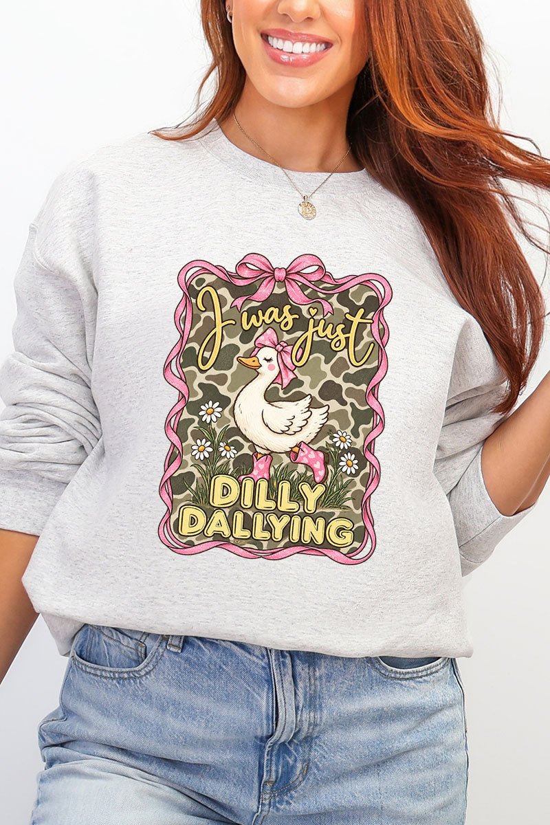 Dilly Dallying Camo Goose Heavy Blend Crew Sweatshirt - Wholesale Accessory Market