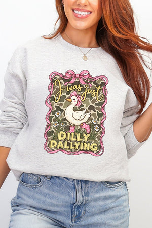 Dilly Dallying Camo Goose Heavy Blend Crew Sweatshirt - Wholesale Accessory Market