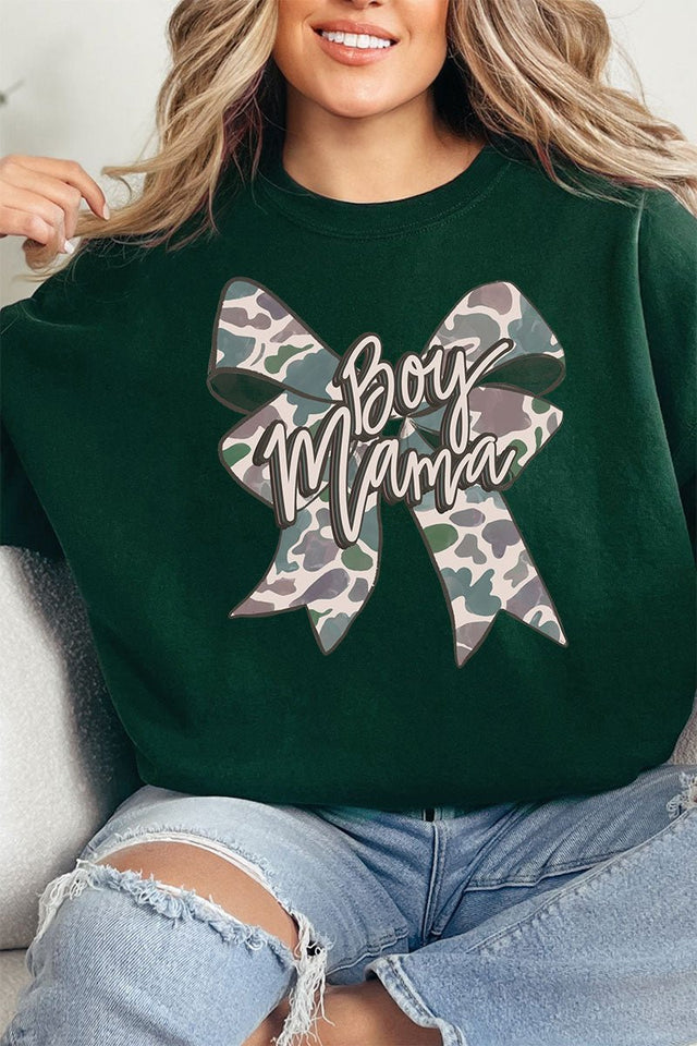 Distressed Boy Mama Coquette Heavy - weight Crew Sweatshirt - Wholesale Accessory Market