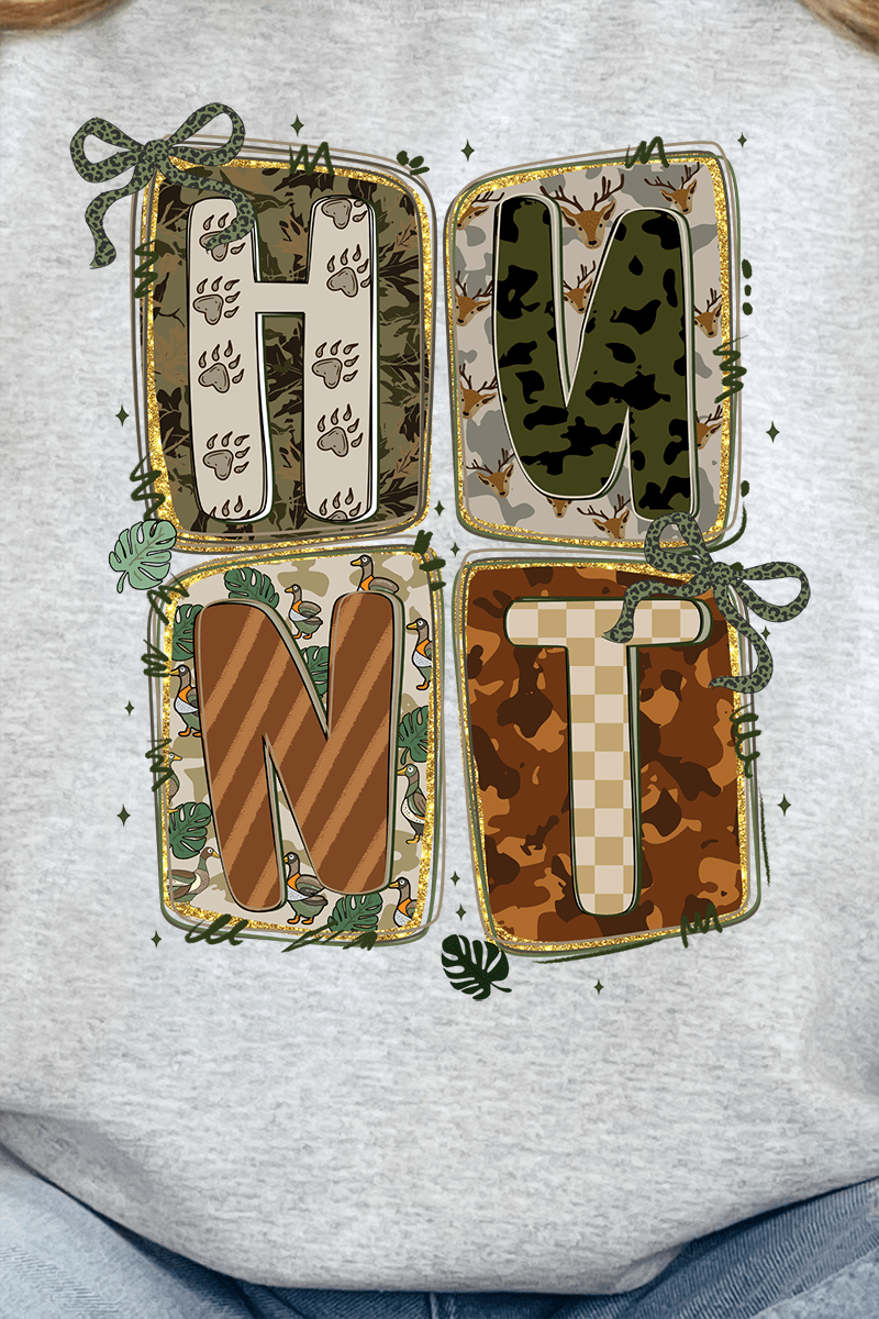 Doodle Coquette Hunt Heavy - weight Crew Sweatshirt - Wholesale Accessory Market