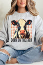 Down On The Farm Cow Heavy Blend Crew Sweatshirt - Wholesale Accessory Market