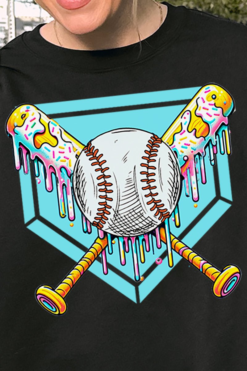 Drippy Baseball Home Plate Heavy - weight Crew Sweatshirt - Wholesale Accessory Market