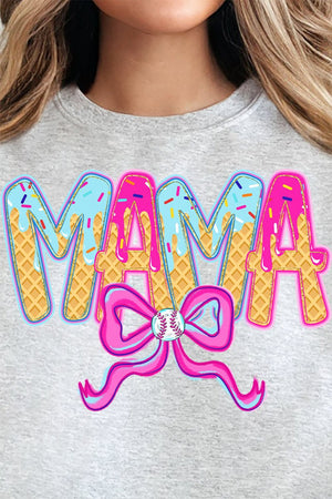Drippy Baseball Mama Heavy - weight Crew Sweatshirt - Wholesale Accessory Market