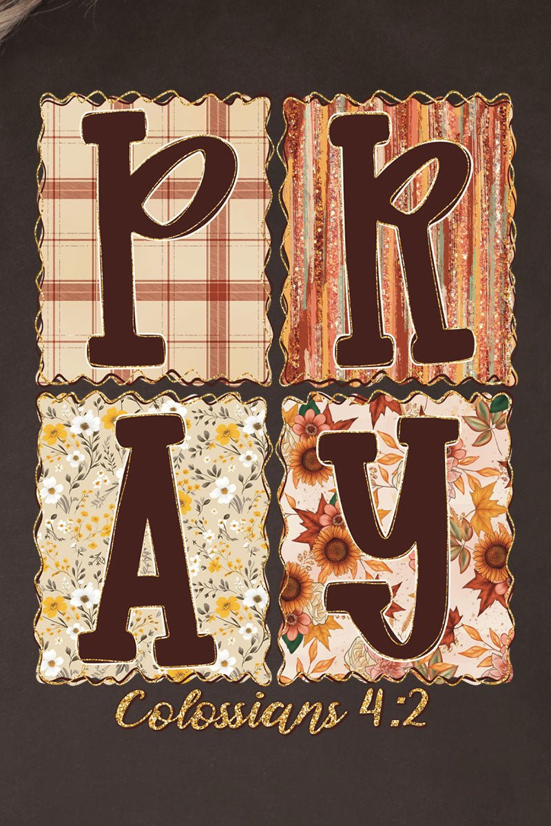 Fall Floral Pray Heavy Blend Crew Sweatshirt - Wholesale Accessory Market