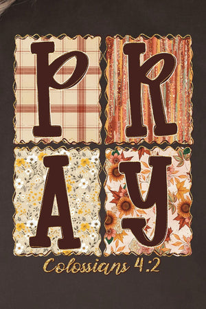 Fall Floral Pray Heavy Blend Crew Sweatshirt - Wholesale Accessory Market