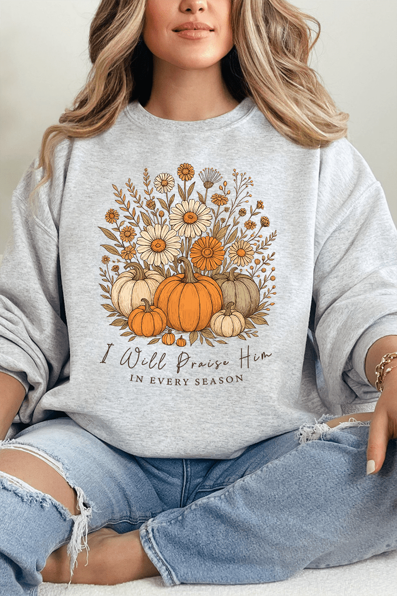 Fall Praise Him Heavy - weight Crew Sweatshirt - Wholesale Accessory Market