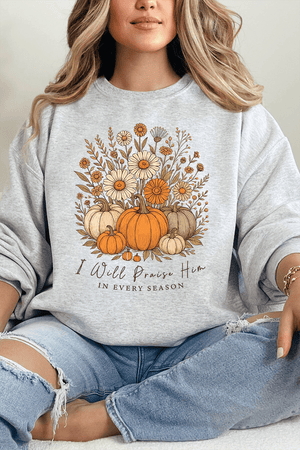Fall Praise Him Heavy - weight Crew Sweatshirt - Wholesale Accessory Market