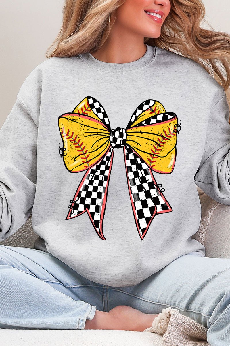 Fastpitch Check Heavy Blend Crew Sweatshirt - Wholesale Accessory Market