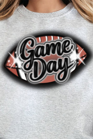 Faux Airbrush Game Day Heavy - weight Crew Sweatshirt - Wholesale Accessory Market