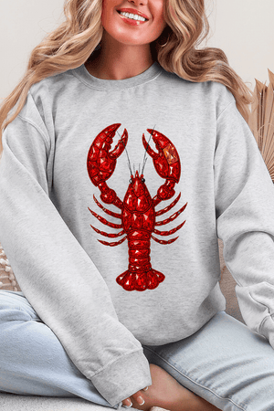 Faux Rhinestone Crawfish Heavy Blend Crew Sweatshirt - Wholesale Accessory Market