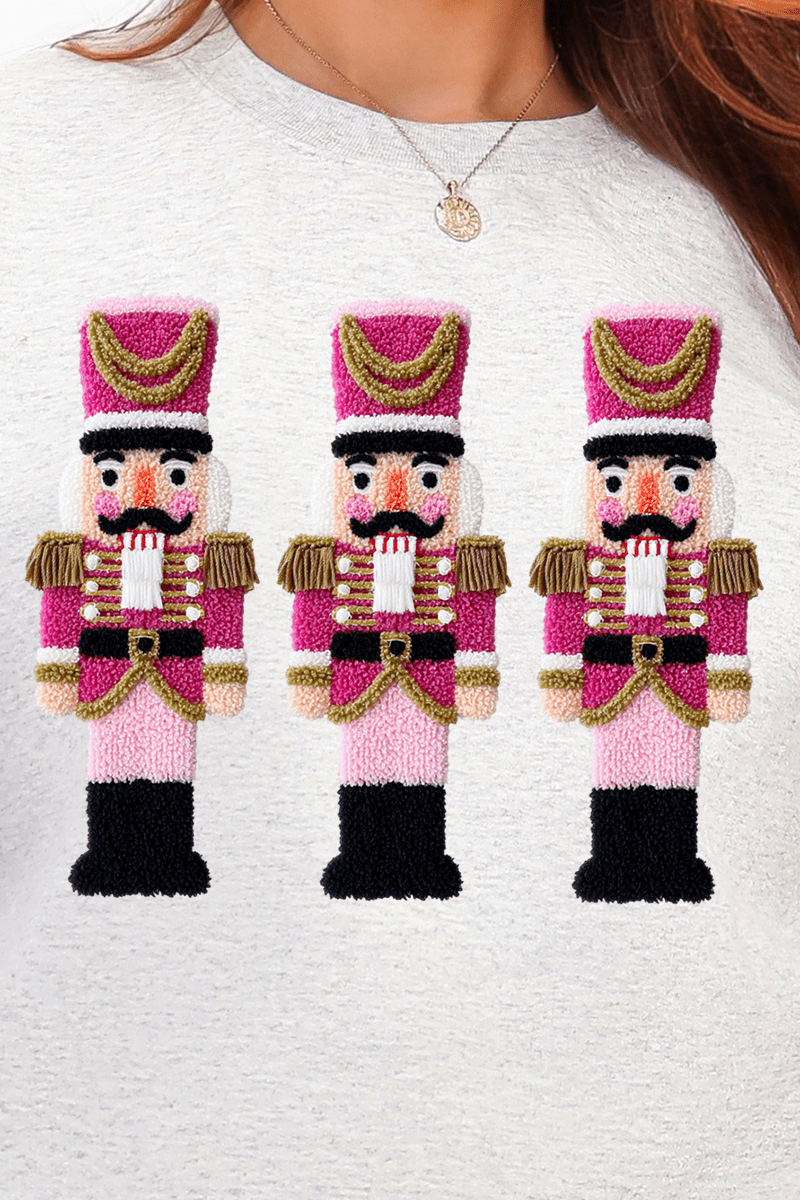 Faux Yarn Holiday Guard Nutcracker Heavy Blend Crew Sweatshirt - Wholesale Accessory Market