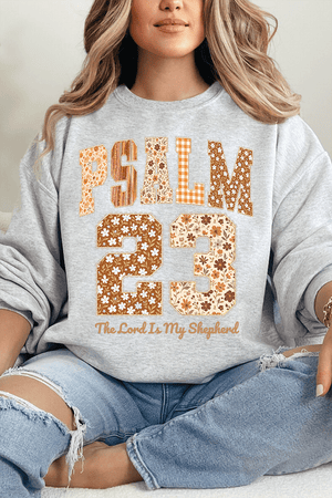 Floral Psalm 23 Heavy - weight Crew Sweatshirt - Wholesale Accessory Market