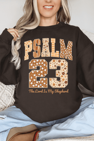 Floral Psalm 23 Heavy - weight Crew Sweatshirt - Wholesale Accessory Market