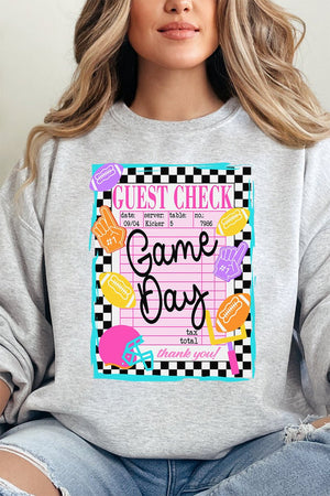 Game Day Guest Check Heavy - weight Crew Sweatshirt - Wholesale Accessory Market