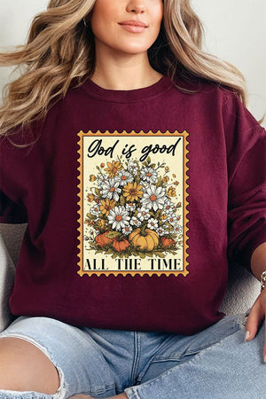God Is Good Stamp Heavy Blend Crew Sweatshirt - Wholesale Accessory Market
