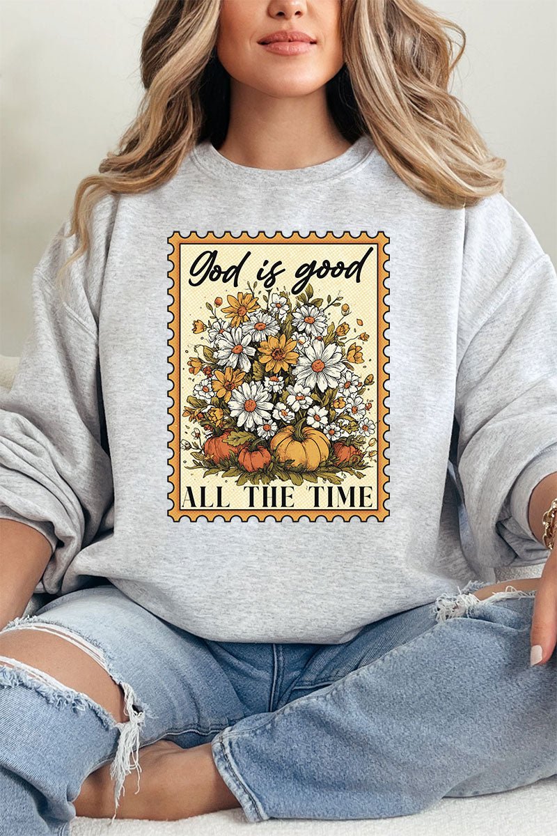 God Is Good Stamp Heavy Blend Crew Sweatshirt - Wholesale Accessory Market