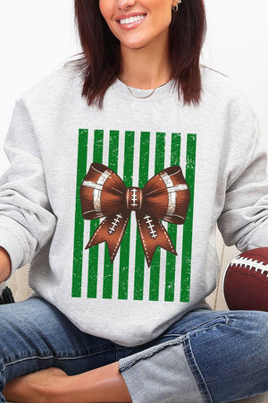 Green Varsity Bow Heavy Blend Crew Sweatshirt - Wholesale Accessory Market
