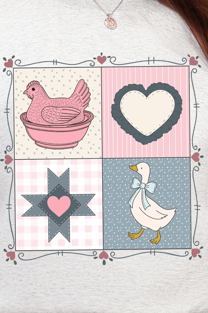 Heartfelt Goose Heavy Blend Crew Sweatshirt - Wholesale Accessory Market