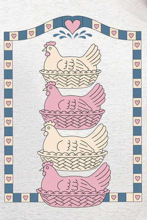Hen Stack Hearts Heavy Blend Crew Sweatshirt - Wholesale Accessory Market