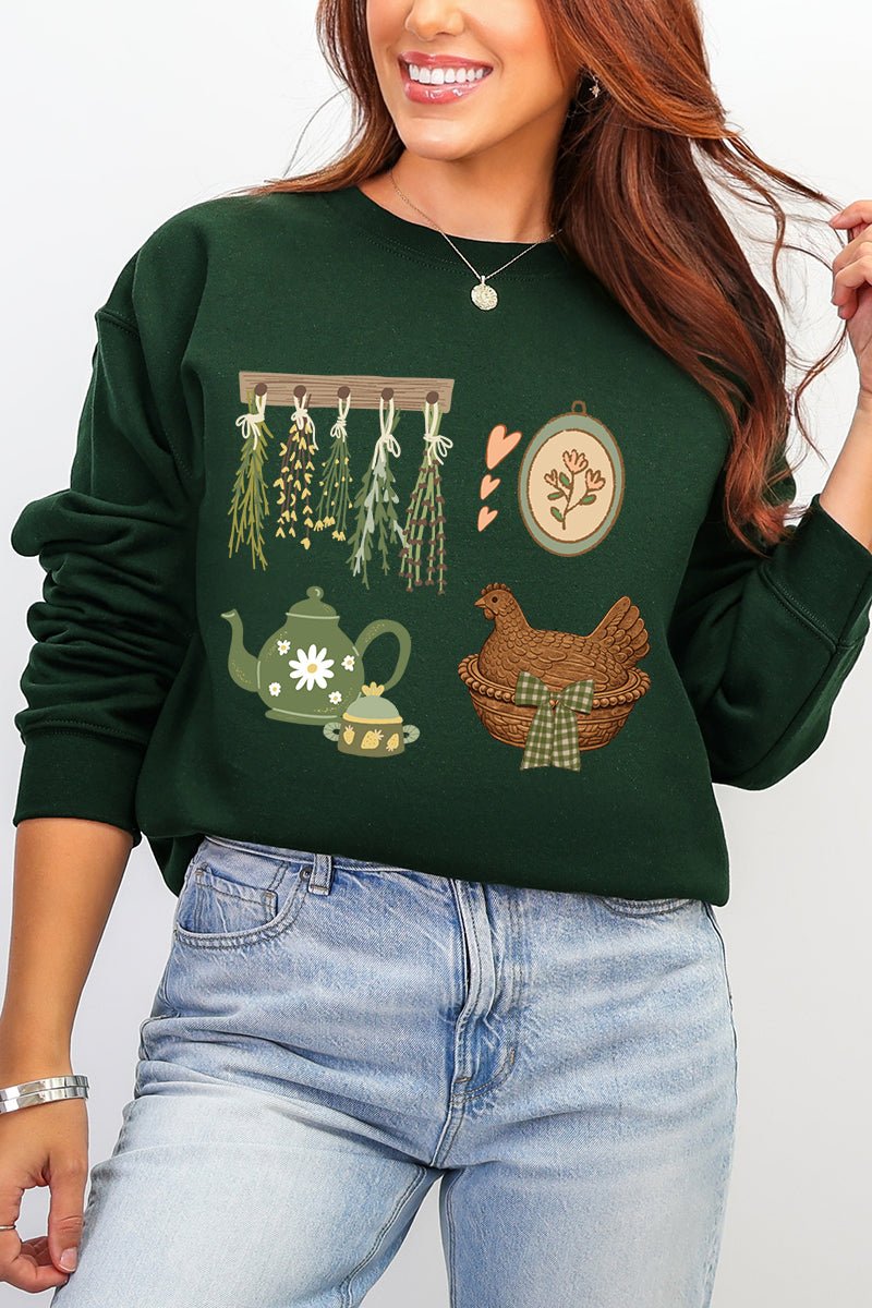 Herbs And Heirlooms Heavy - weight Crew Sweatshirt - Wholesale Accessory Market