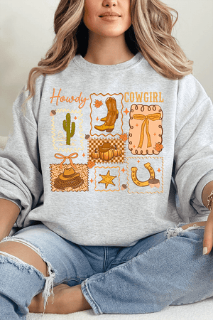 Howdy Fall, Cowgirl Heavy - weight Crew Sweatshirt - Wholesale Accessory Market