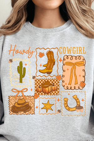 Howdy Fall, Cowgirl Heavy - weight Crew Sweatshirt - Wholesale Accessory Market