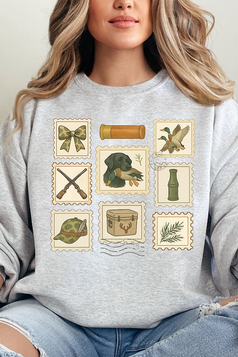 Hunting Stamps Heavy - weight Crew Sweatshirt - Wholesale Accessory Market