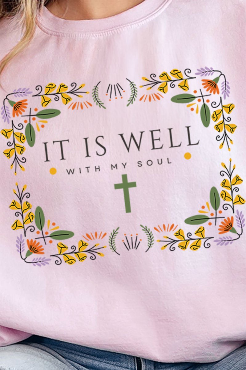It Is Well With My Soul Heavy - weight Crew Sweatshirt - Wholesale Accessory Market