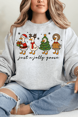 Just A Jolly Goose Heavy - weight Crew Sweatshirt - Wholesale Accessory Market