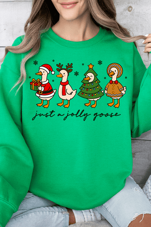 Just A Jolly Goose Heavy - weight Crew Sweatshirt - Wholesale Accessory Market