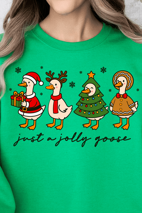 Just A Jolly Goose Heavy - weight Crew Sweatshirt - Wholesale Accessory Market
