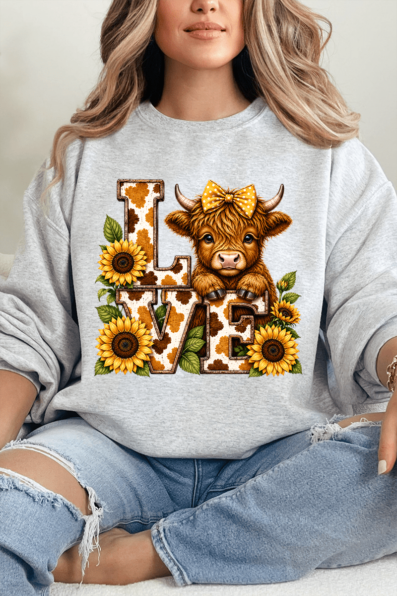 Little Highland Love Heavy Blend Crew Sweatshirt - Wholesale Accessory Market