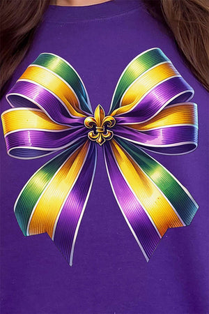 Mardi Gras Ribbon Heavy - weight Crew Sweatshirt - Wholesale Accessory Market